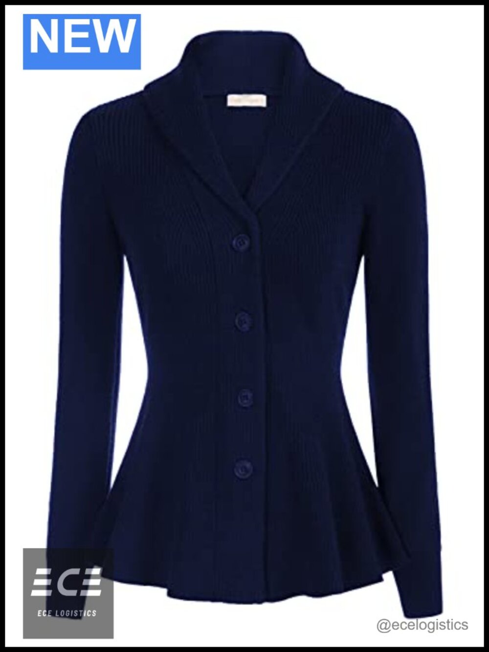 Belle Poque Women's Vintage Shawl Lapel Button Down Cardigan Sweater Coat